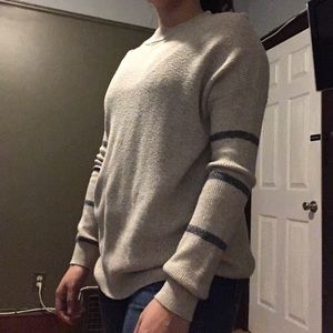 Beige Striped Sweater